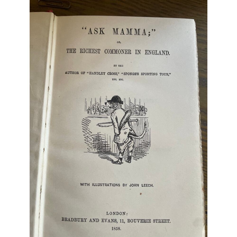 Ask Mamma R.S. Surtees John Leech Illustrated Hardcover 69 Woodcuts Color Plates - Picture 5 of 15